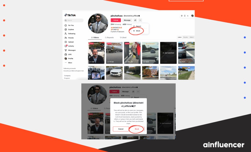 How to Block Someone on TikTok (DesktopComputer)