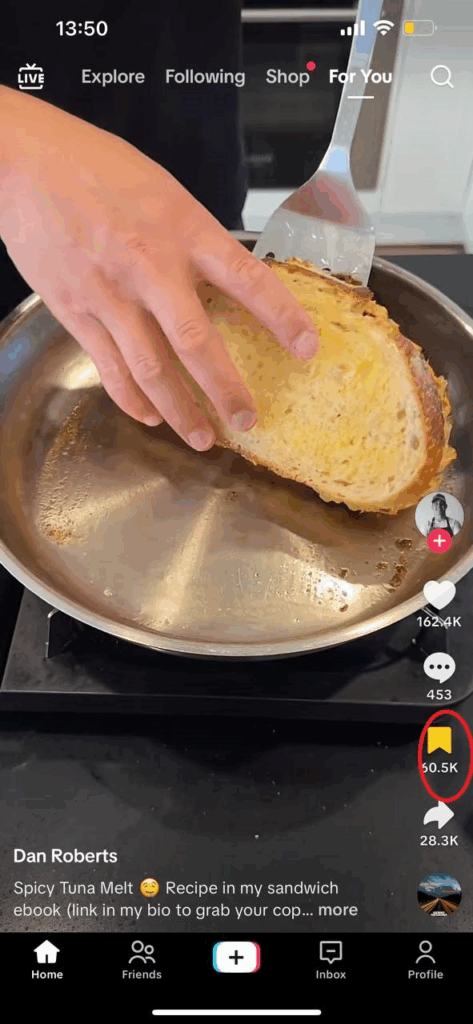 Use Favorite Feature to Save TikTok Videos
