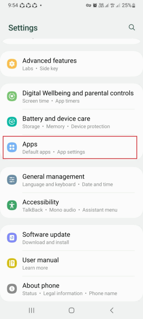 Clearing Instagram Cache on Android (Step 1)