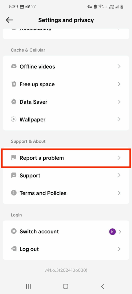 How to change your Age on TikTok: report a problem button